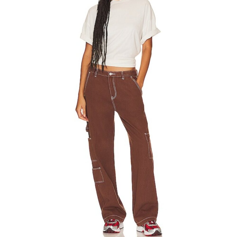Superdown Jenna Cargo Pants in brown